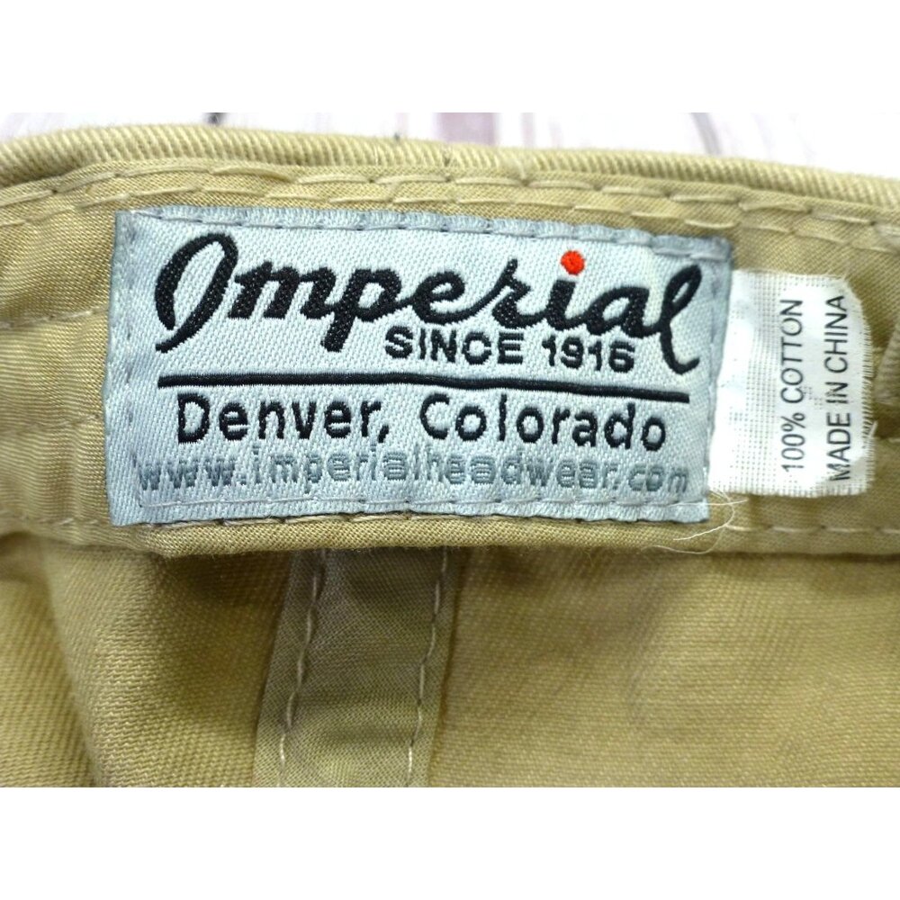 PGA Khaki Adjustable Golf Hat By Imperial Sports With Embroidered Logo - Picture 7 of 8